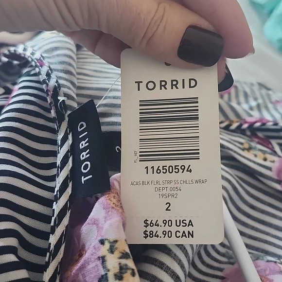NWT TORRID MINI CHALLIS  Wrap Dress 2X - Picture 6 of 7